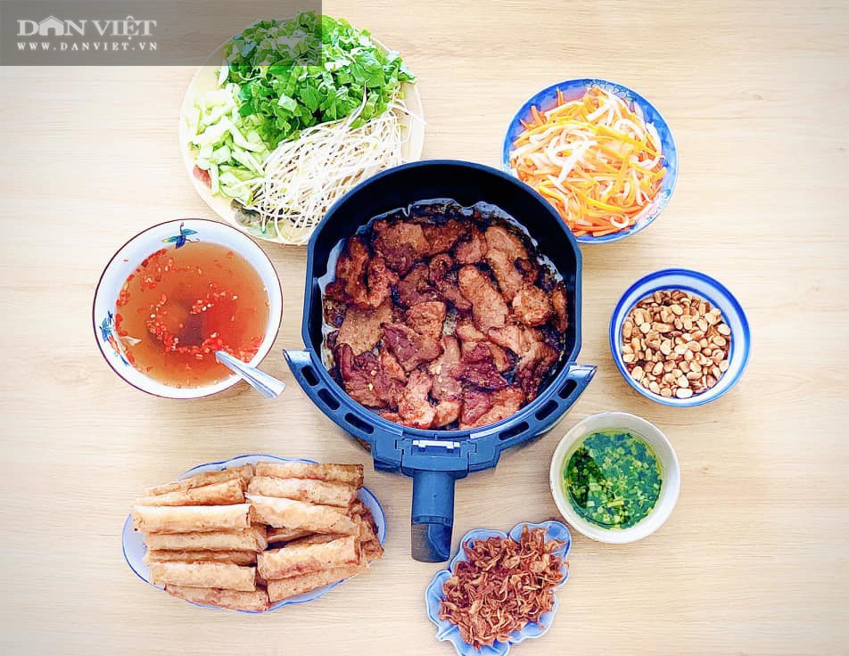 Bí quyết làm bún thịt nướng thơm ngon bằng nồi chiên không dầu - Ảnh 4. Bí quyết làm bún thịt nướng thơm ngon bằng nồi chiên không dầu - Ảnh 4.