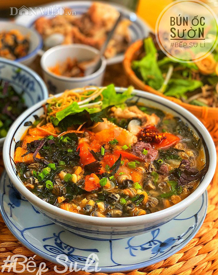 Bún ốc sườn non thơm ngon hấp dẫn cả nhà - Ảnh 3. Bún ốc sườn non thơm ngon hấp dẫn cả nhà - Ảnh 3.