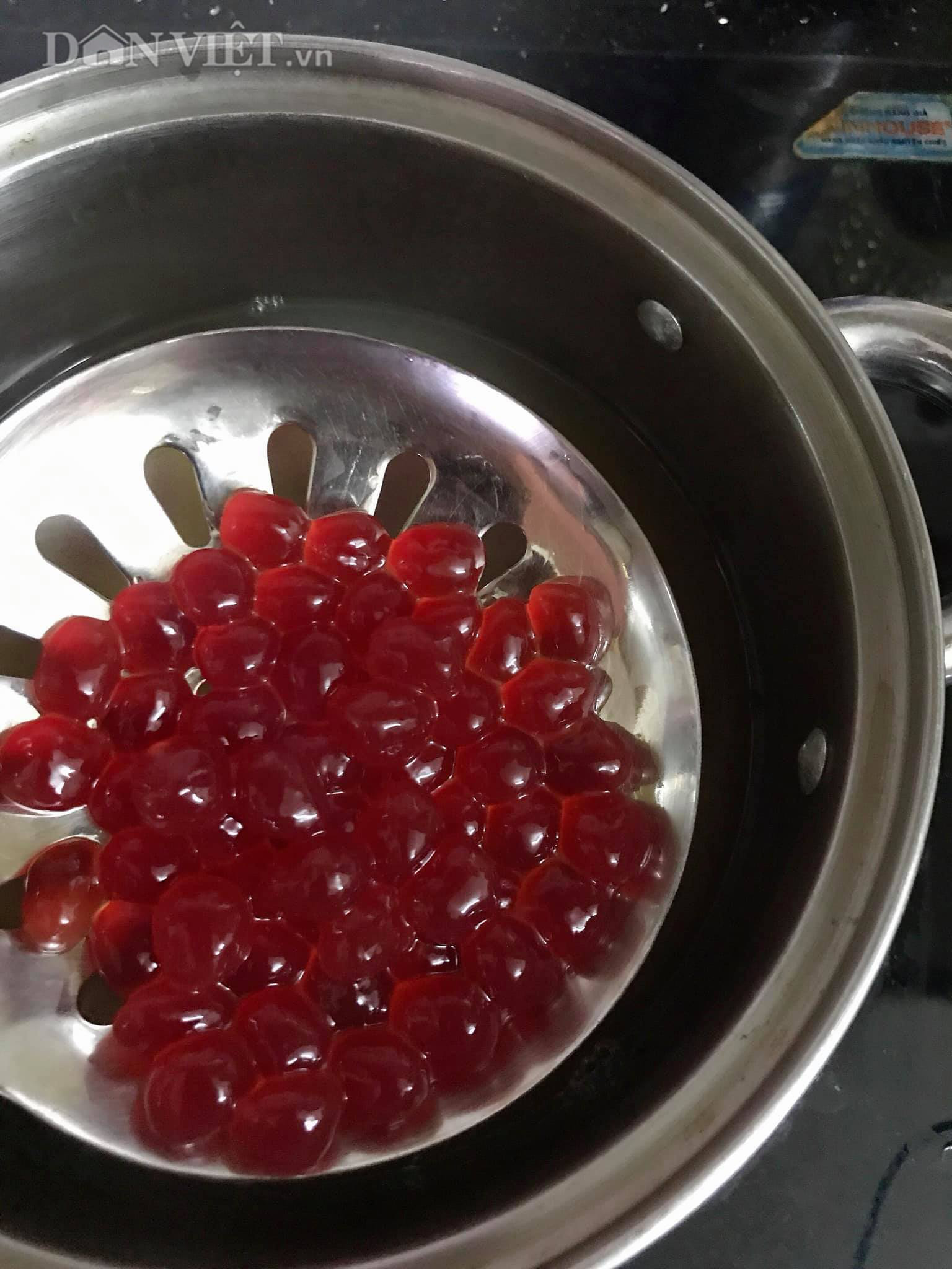 Cách làm trà sữa trân châu "ngọc lựu" đẹp bắt mắt, ngon mê ly - Ảnh 3.