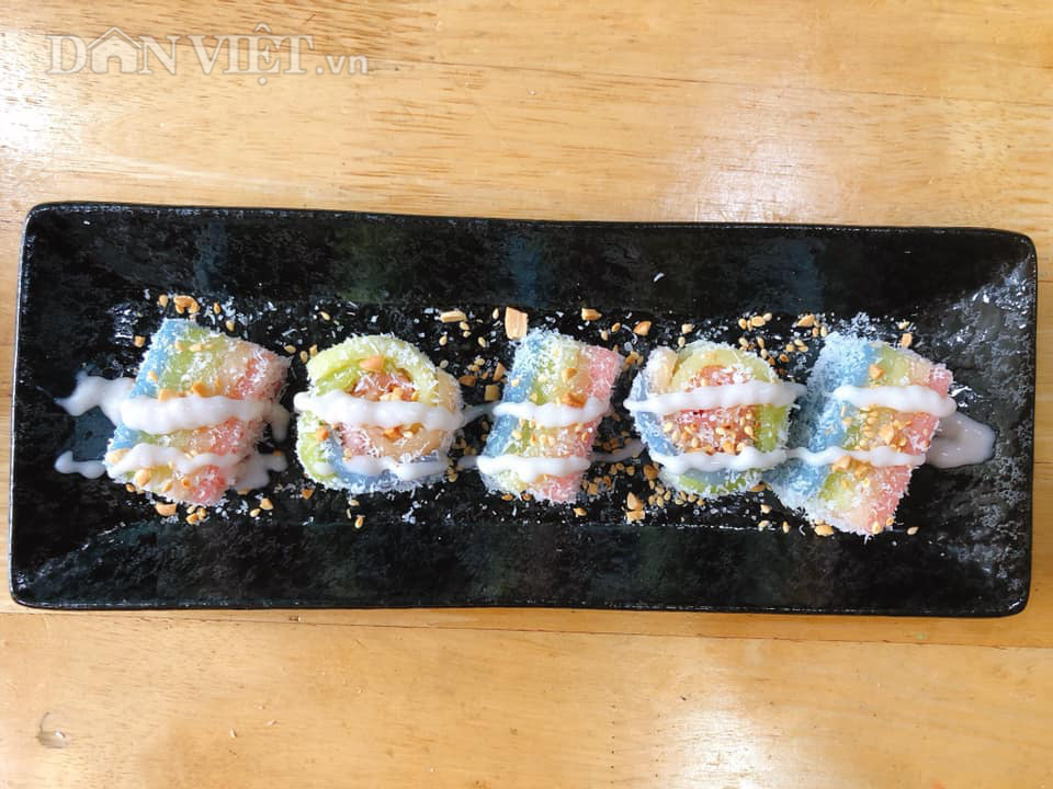 Làm món bánh "sushi" khoai mì đẹp hấp dẫn ngon mê ly - Ảnh 4. Làm món bánh "sushi" khoai mì đẹp hấp dẫn ngon mê ly - Ảnh 4.