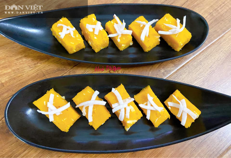 Cuối tuần vào bếp cùng con làm bánh bí đỏ dừa non hấp - Ảnh 3.