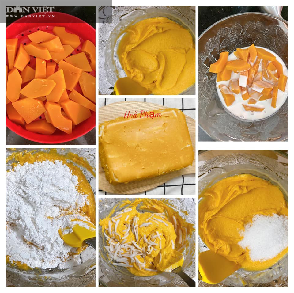 Cuối tuần vào bếp cùng con làm bánh bí đỏ dừa non hấp - Ảnh 2.