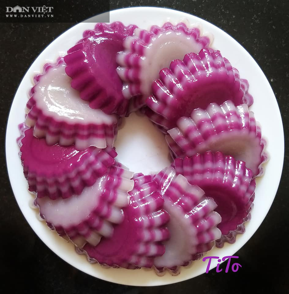 Khéo tay làm bánh da lợn lá cẩm cốt dừa đẹp lạ mắt, thơm ngon - Ảnh 7. Khéo tay làm bánh da lợn lá cẩm cốt dừa đẹp lạ mắt, thơm ngon - Ảnh 7.