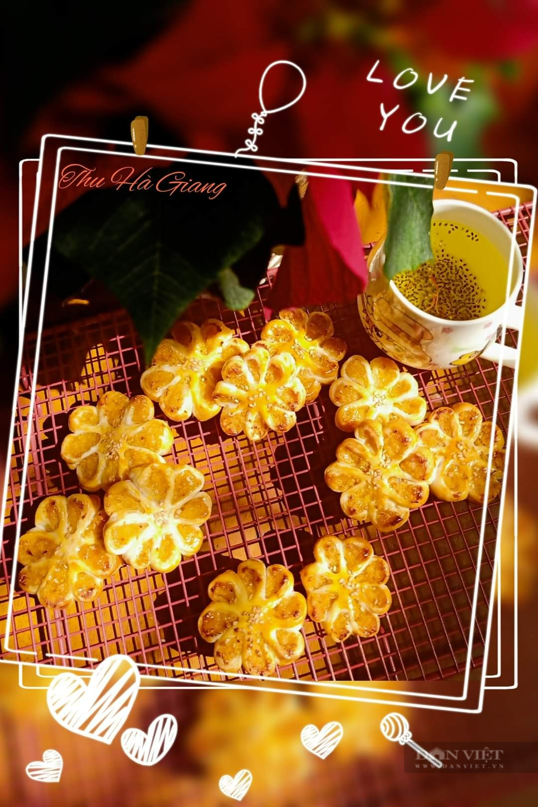 Làm bánh quy hoa mai bằng nồi chiên không dầu rực rỡ đón Tết - Ảnh 1.