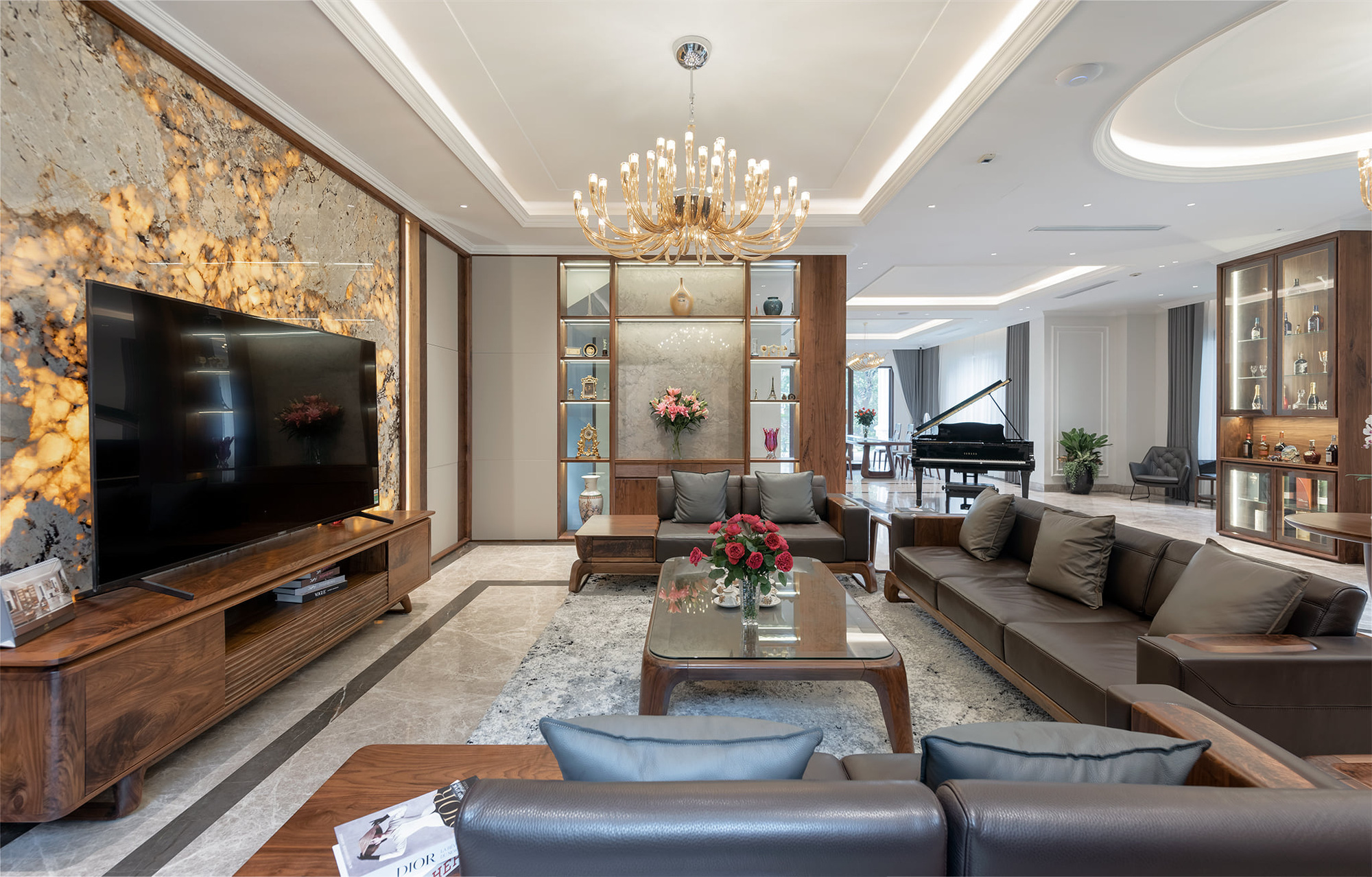 Nhà đẹp: Sửng sốt trước siêu phẩm biệt thự rộng 500m2, trị giá 250 tỷ đồng tại khu Vip nhất Vinhomes Riverside - Ảnh 3.