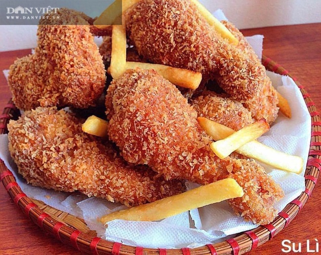 Làm gà rán giòn ngon hơn ngoài hàng - Ảnh 6. Làm gà rán giòn ngon hơn ngoài hàng - Ảnh 6.