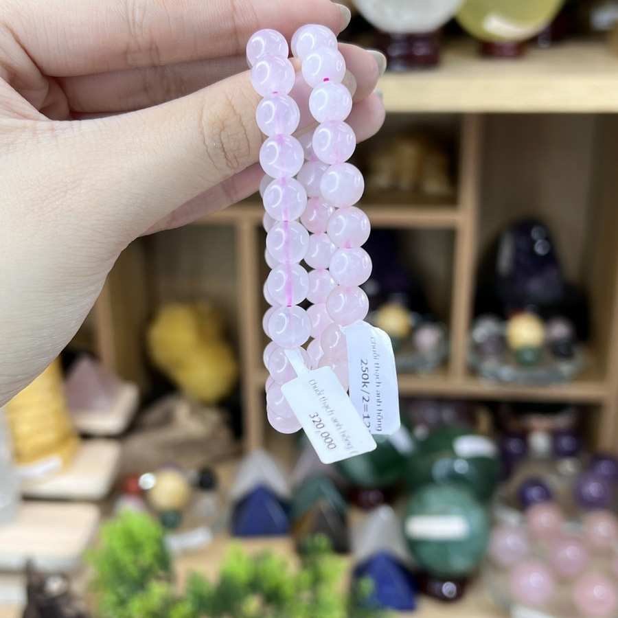 Vòng Chuỗi Đá Thạch Anh Hồng