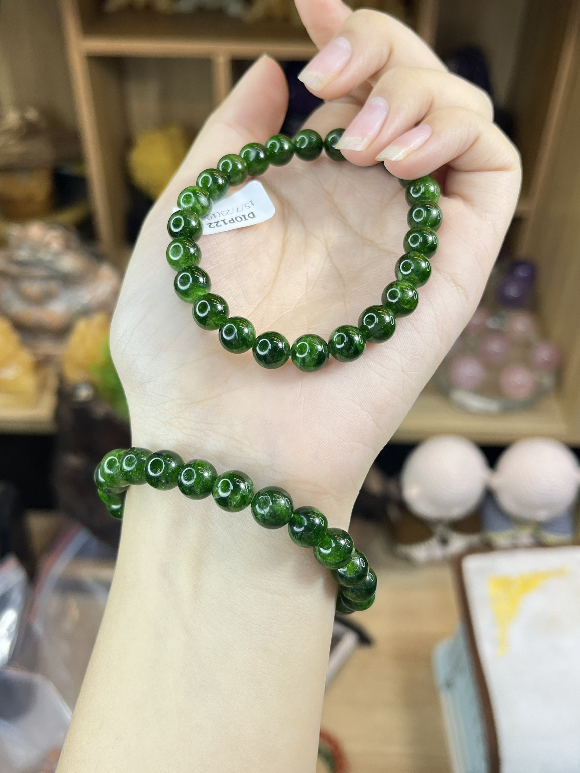 Chuỗi Vòng Đá Diopside Đeo Tay