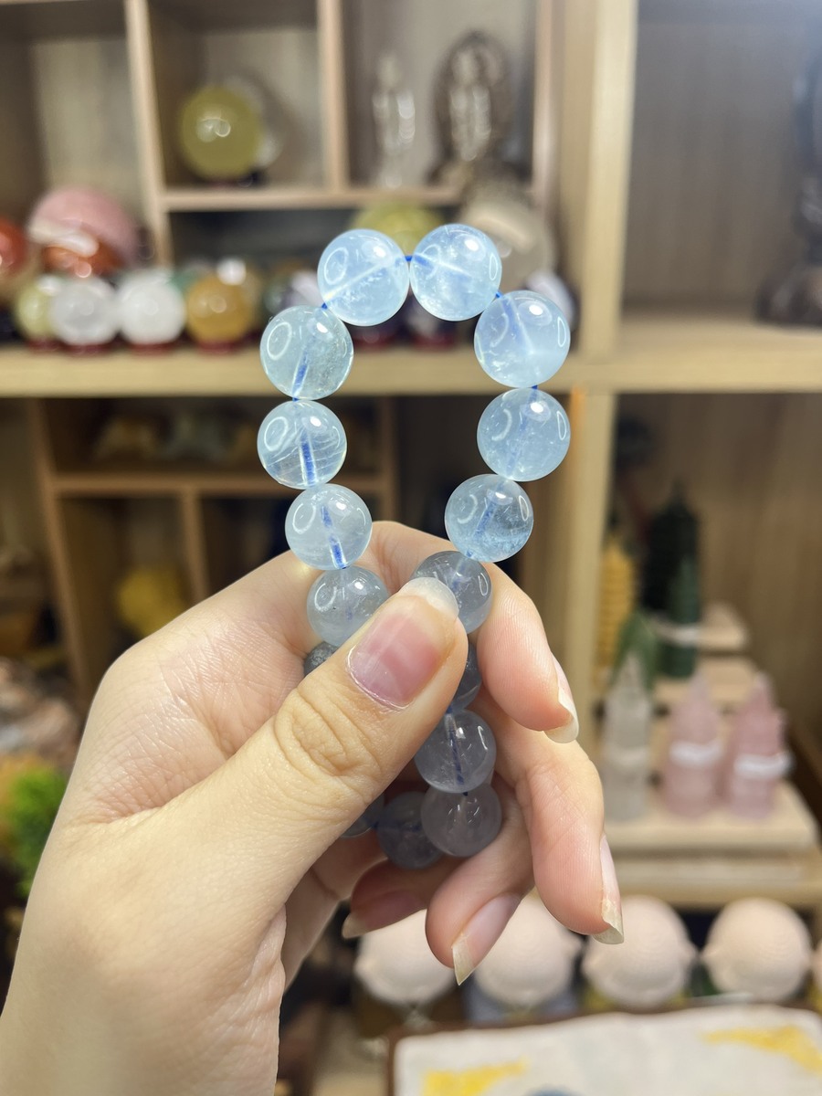 Chuỗi đeo tay đá Aquamarine