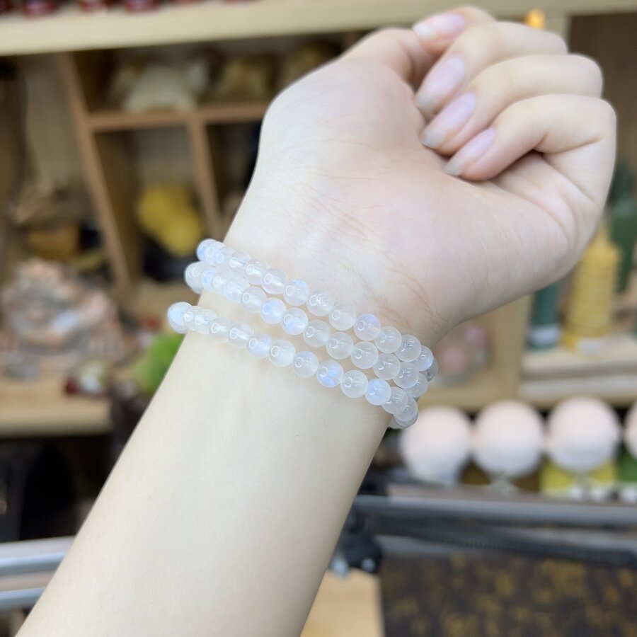 Dây Quấn Tay Đá Mặt Trăng 35 (Moonstone)