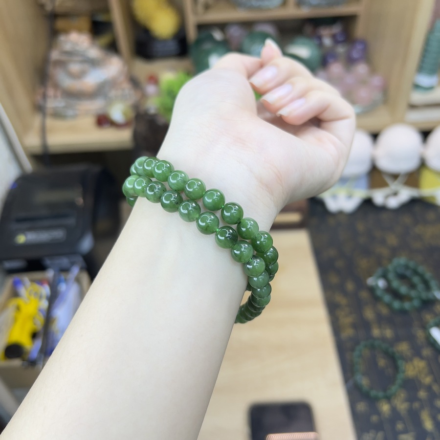 Chuỗi Vòng Cổ Đá Ngọc Bích Ít Ruồi – 7.5li