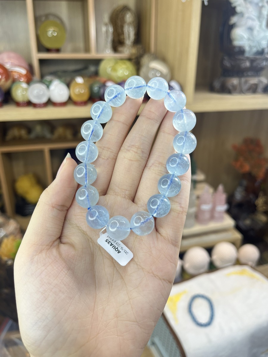 Chuỗi đeo tay đá Aquamarine