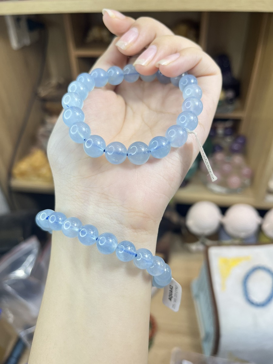 Chuỗi đeo tay đá Aquamarine