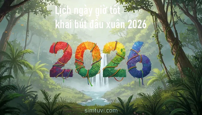 Lịch ngày giờ tốt khai bút đầu xuân 2026